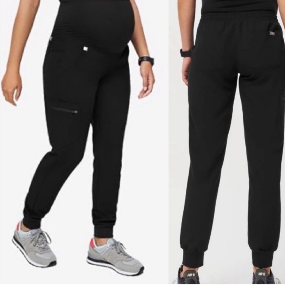 Figs Zamora Maternity Jogger Scrub Pants size small black